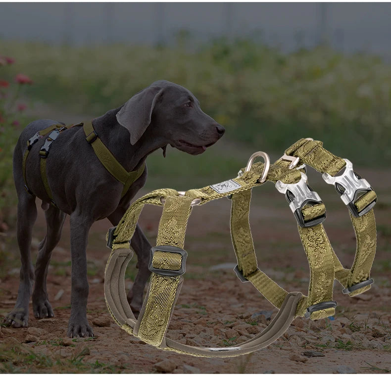 TRUELOVE  Pet Harness Double-H Nylon Personalized Dog Harness NO PULL Reflective Breathable Adjustable YH1803