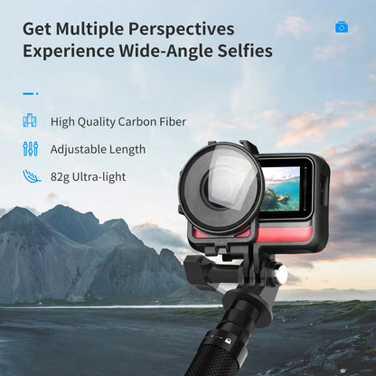 TELESIN 116cm Carbon Fiber Monopod Selfie Stick