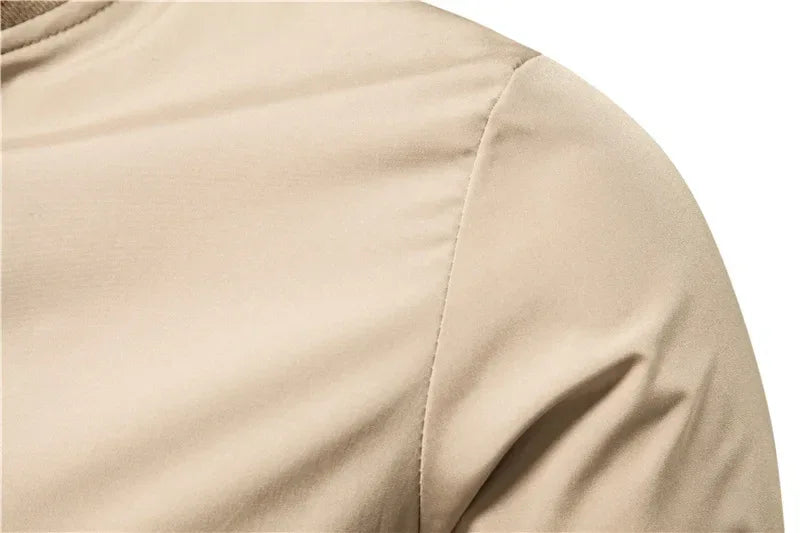 AIOPESON Solid Colour Bomber Jackets - ShopHub