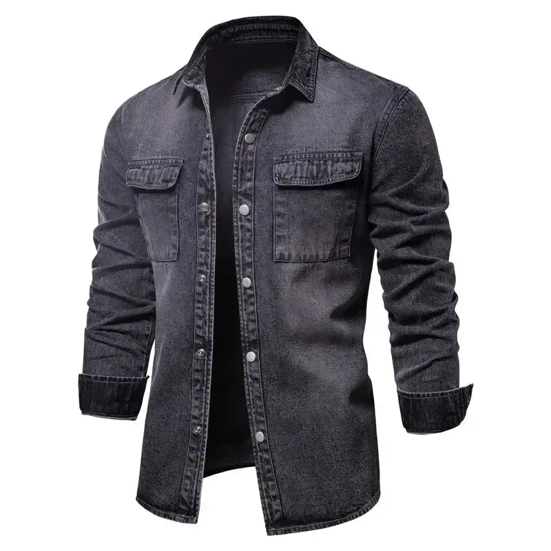 AIOPESON's 100% Cotton Denim Shirts - ShopHub