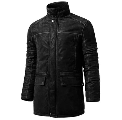 FLAVOR Men's Longline Leather Winter Coat – City Heritage
