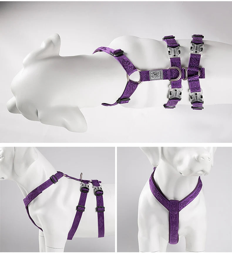 TRUELOVE  Pet Harness Double-H Nylon Personalized Dog Harness NO PULL Reflective Breathable Adjustable YH1803