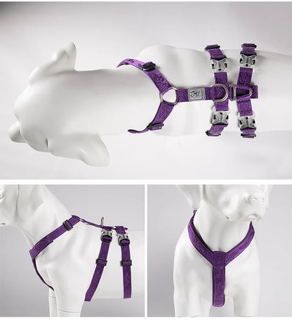TRUELOVE  Pet Harness Double-H Nylon Personalized Dog Harness NO PULL Reflective Breathable Adjustable YH1803