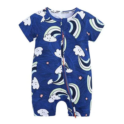 Kids Tales Sunny Side Cotton-Blend Zip Baby Romper