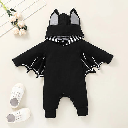 Kids Tales Batty Boo Cotton-Blend Halloween Baby Romper