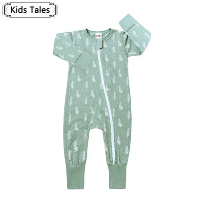 Kids Tales Storytime Cotton-Blend Double-Zip Baby Romper