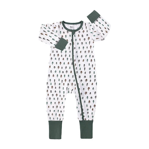 Kids Tales Storytime Cotton-Blend Double-Zip Baby Romper