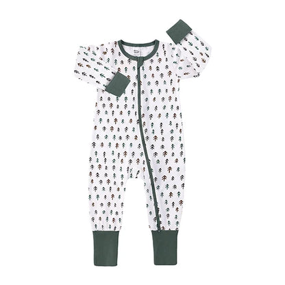 Kids Tales Storytime Cotton-Blend Double-Zip Baby Romper