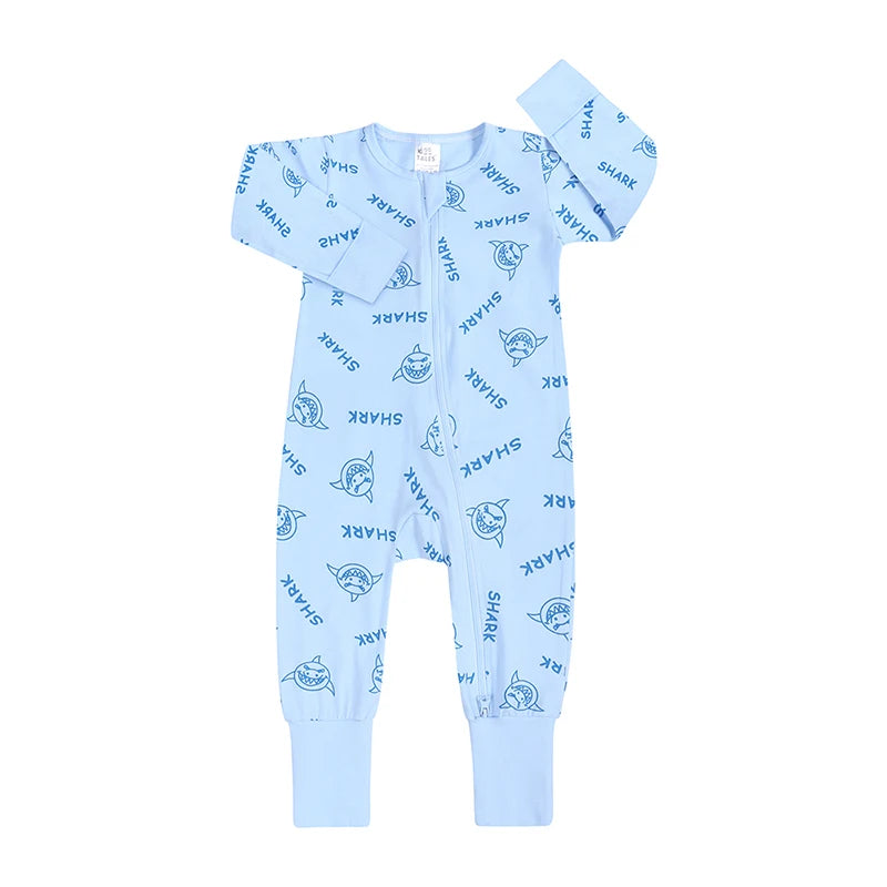 Kids Tales Little Bloom Cotton-Blend Double-Zip Romper