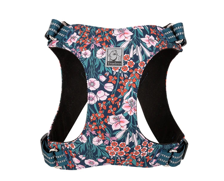 Truelove Pet Harness Floral Doggy Harness Dog Vest Type Dog Walking Chain Small Medium Puppy Cat Printed Cotton TLH1912