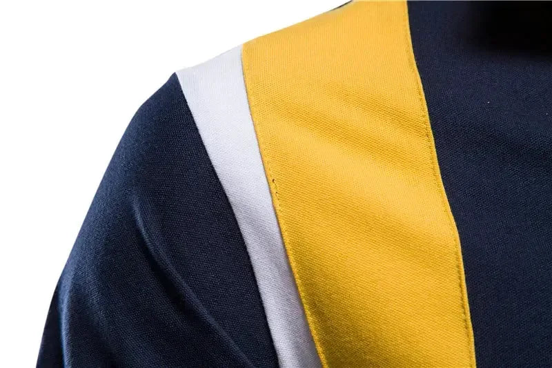 AIOPESON 100% Cotton Badge Embroidery Polo Shirts - ShopHub