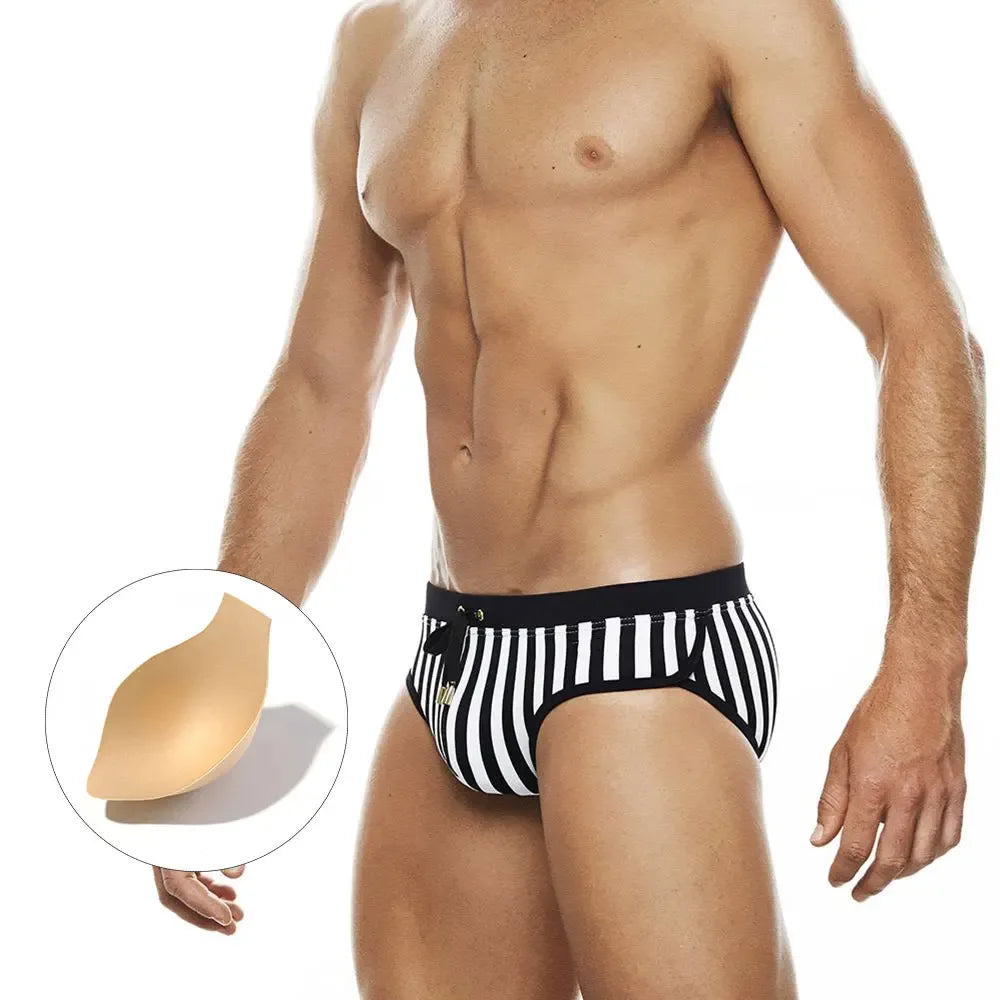 UXH Padded Contrast Colour Swim Briefs - ShopHub
