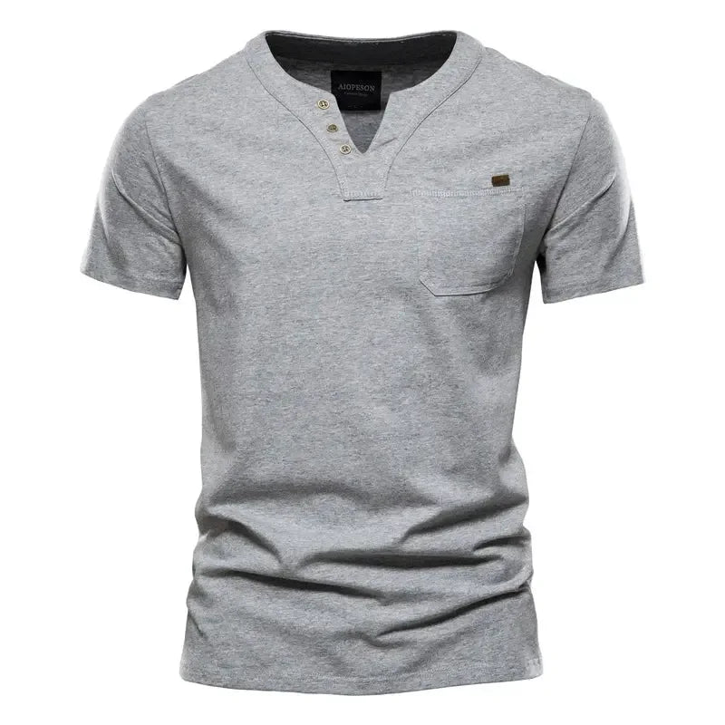 AIOPESON Cotton V-Neck T-Shirts - ShopHub