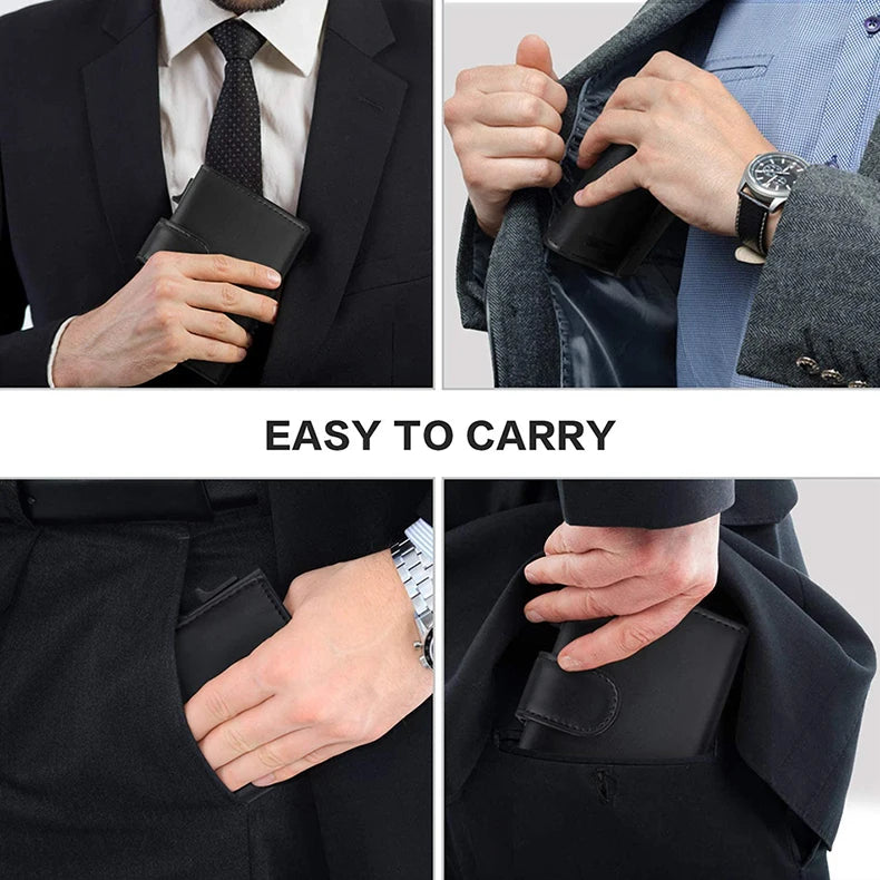 Rfid Genuine Leather Men Wallets Fashion Card Holder Trifold Wallet Money Bags Smart Slim Thin Coin Pocket Wallet Purse