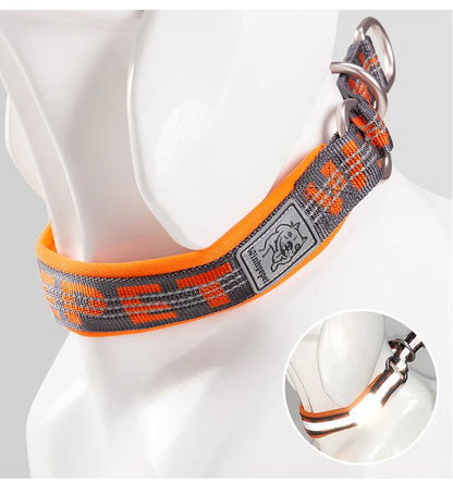 Truelove P Chain Pet Reflective Collar Nylon Best Neoprene Padded Half Choke Training Lightweight Washable Sports YC1852