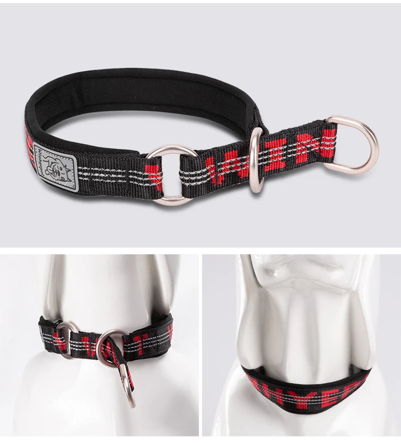 Truelove P Chain Pet Reflective Collar Nylon Best Neoprene Padded Half Choke Training Lightweight Washable Sports YC1852