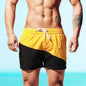 DESMIIT S7 Contrast Patchwork Swim Shorts with Mesh Liner