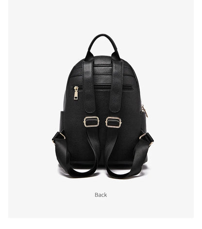 FOXER Brand  Women Cute Fashion Backpack Lady Leather +Microfiber Simple Travel School Bag Book Purse Quality Soft Daypack Gift