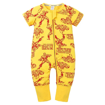 Kids Tales Sunny Adventures Cotton-Blend Double-Zip Baby Romper
