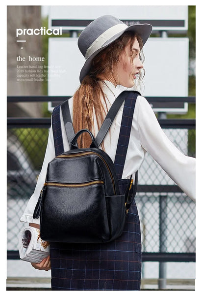 ZOOLER Top Sell Genuine leather Backpack Women Real Leather Travel Bags Style Backpack Soft Skin Female School Girl  Bags MY113