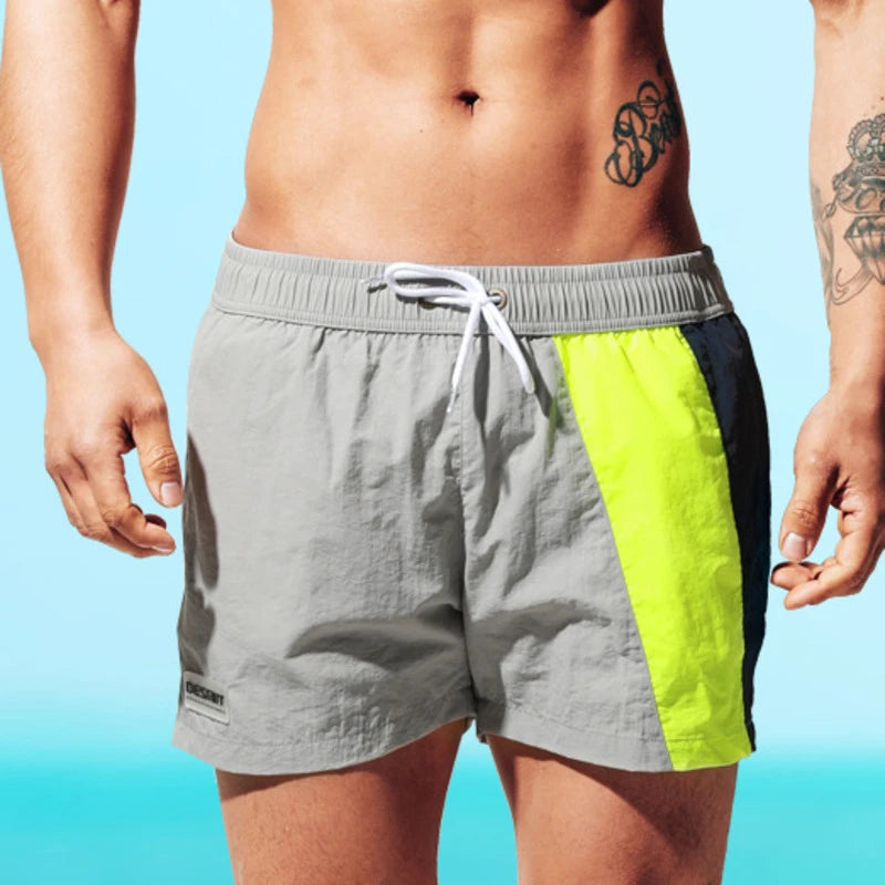 S4 Contrast Patchwork Swim Shorts with Mesh Liner