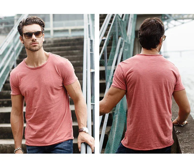 AIOPESON 100% Cotton Casual Soft Fitness T-Shirts - ShopHub