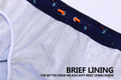 Men's Datifer Brand beach shorts, quick-dry swim trunks with athletic fit, ideal for surfing, swimming, and gym activities.