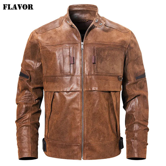 FLAVOR Men's Pigskin Leather Jacket – Rustic Reserve