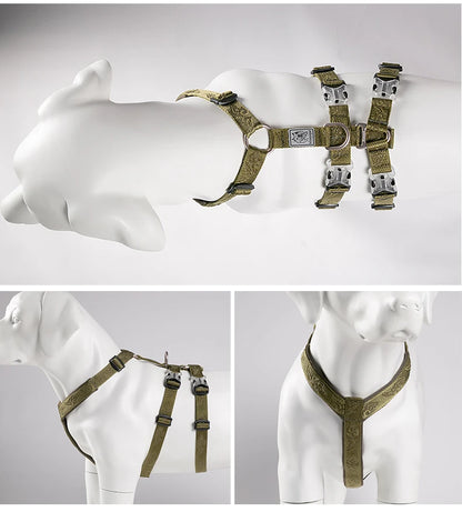 TRUELOVE  Pet Harness Double-H Nylon Personalized Dog Harness NO PULL Reflective Breathable Adjustable YH1803