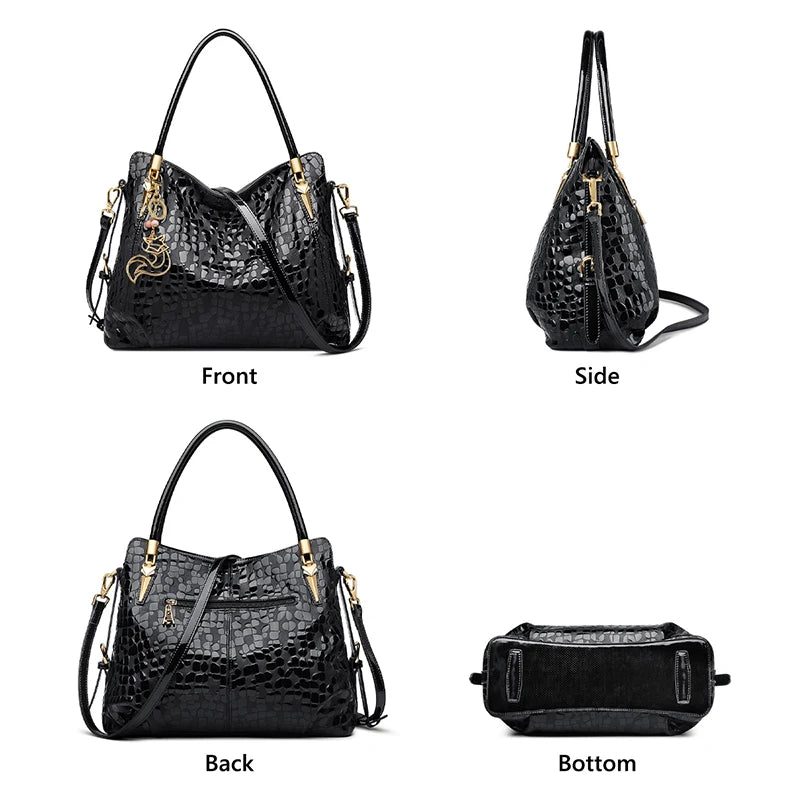 FOXER Women's Natural Cow Leather Handbag