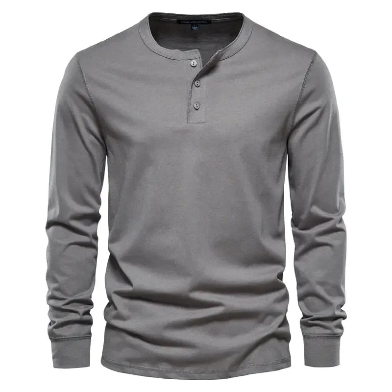 AIOPESON Henley Collar Shirts - ShopHub