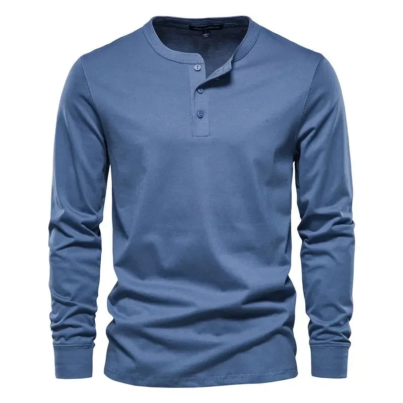 AIOPESON Henley Collar Shirts - ShopHub