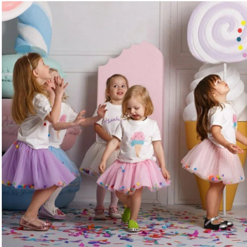 Kids Tales Party Pop Tulle Tutu Skirt for Girls