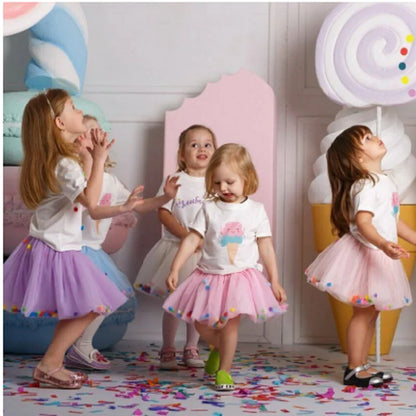 Kids Tales Party Pop Tulle Tutu Skirt for Girls