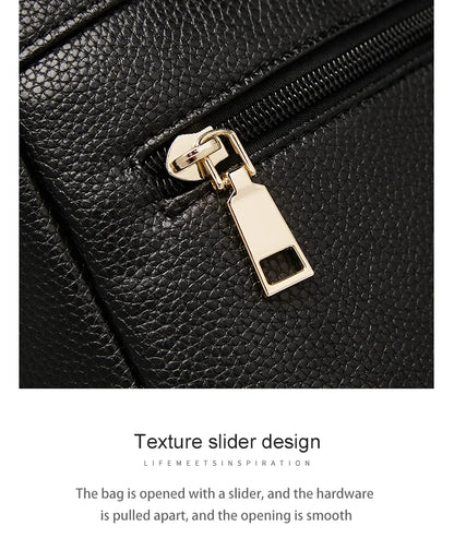 FOXER Brand  Women Cute Fashion Backpack Lady Leather +Microfiber Simple Travel School Bag Book Purse Quality Soft Daypack Gift