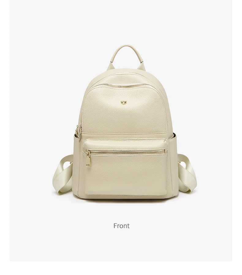 FOXER Brand  Women Cute Fashion Backpack Lady Leather +Microfiber Simple Travel School Bag Book Purse Quality Soft Daypack Gift