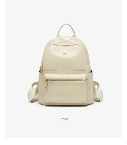 FOXER Brand  Women Cute Fashion Backpack Lady Leather +Microfiber Simple Travel School Bag Book Purse Quality Soft Daypack Gift