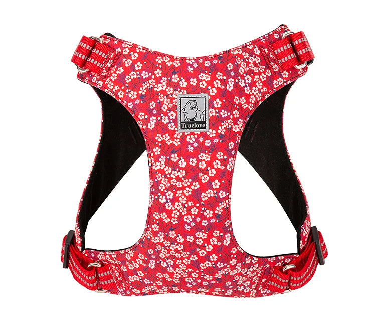 Truelove Pet Harness Floral Doggy Harness Dog Vest Type Dog Walking Chain Small Medium Puppy Cat Printed Cotton TLH1912