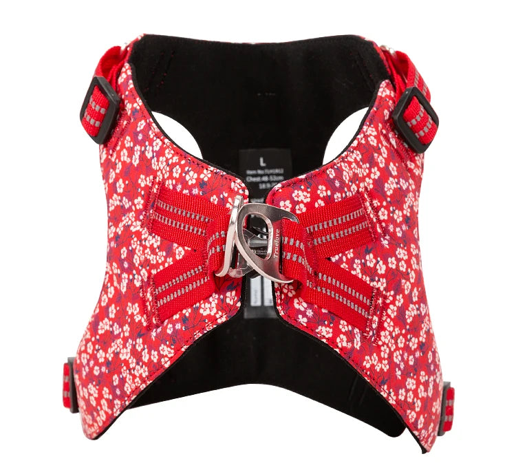 Truelove Pet Harness Floral Doggy Harness Dog Vest Type Dog Walking Chain Small Medium Puppy Cat Printed Cotton TLH1912