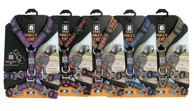 TRUELOVE Pet Best Double H Trail Runner No-Pull Dog Harness 3M Reflective with Premium Material Small Medium Large Dogs YH1804