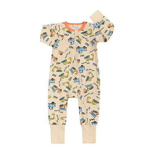 Kids Tales Little Bloom Cotton-Blend Double-Zip Romper