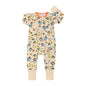 Kids Tales Little Bloom Cotton-Blend Double-Zip Romper