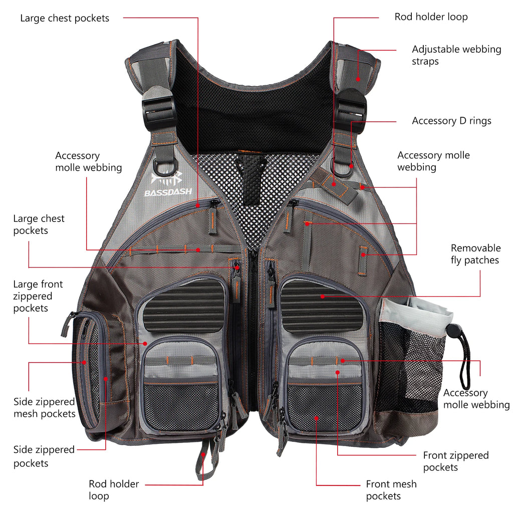 BASSDASH Fishing Vests ShopHub