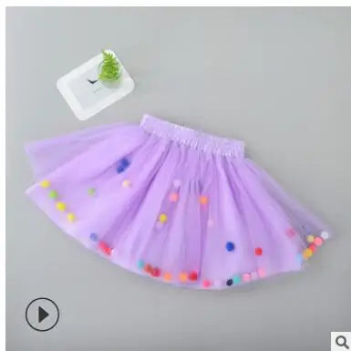 Kids Tales Party Pop Tulle Tutu Skirt for Girls