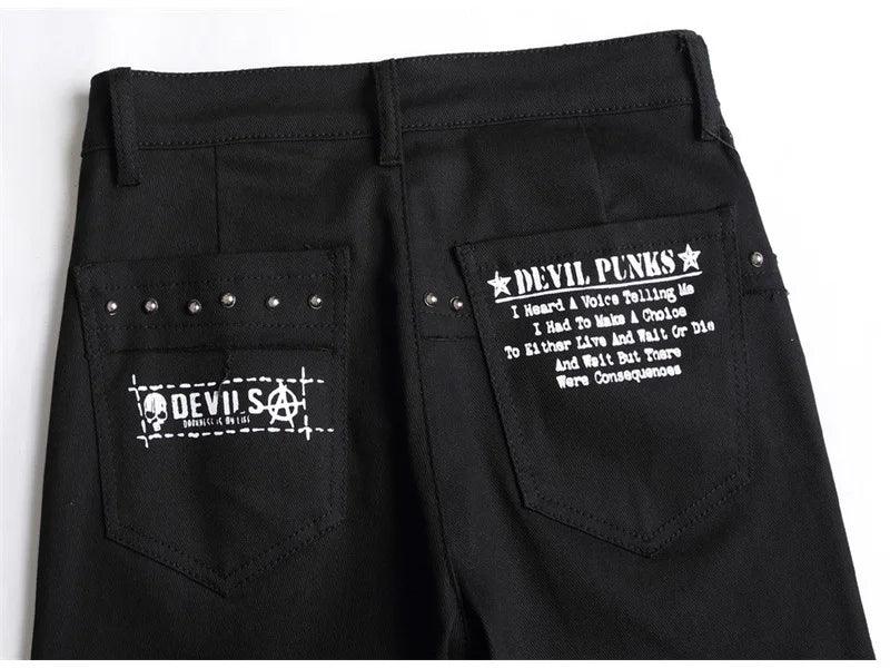 Men's Scotland Red Plaid Tartan Patchwork Jeans - ShopHub