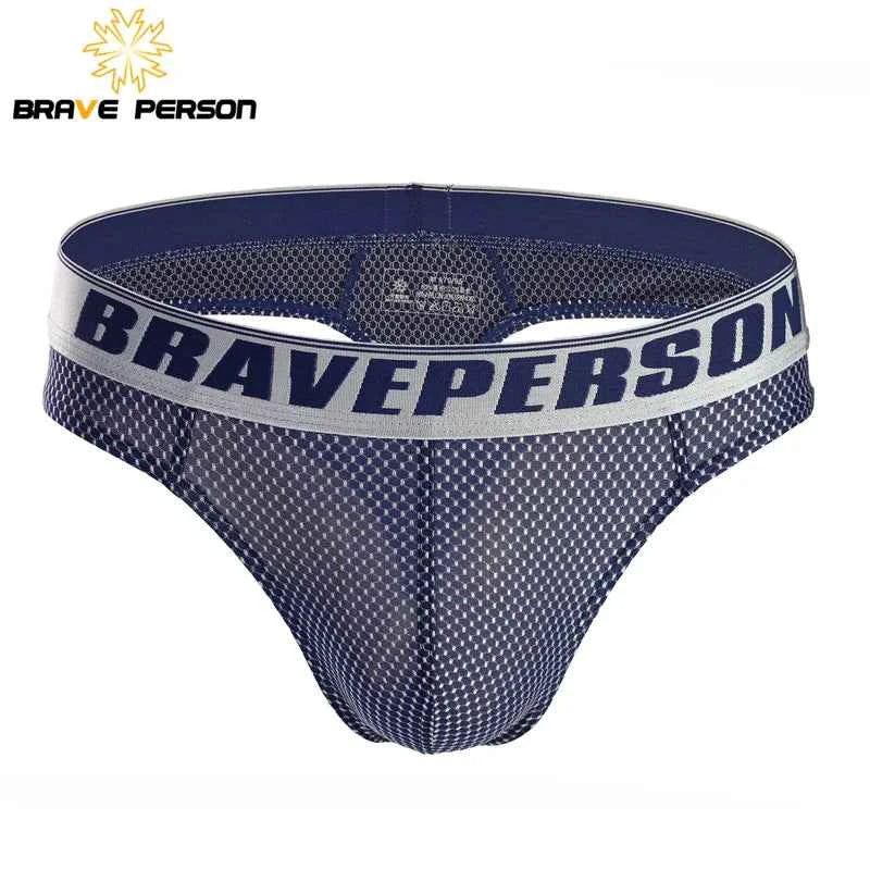 BRAVE PERSON Men's Sexy Underwear Low-Waist Bikini Briefs for Men Size S-XL