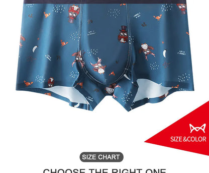 MiiOW Sexy Men Animal Print Boxers - 3Pcs Cotton Boxers