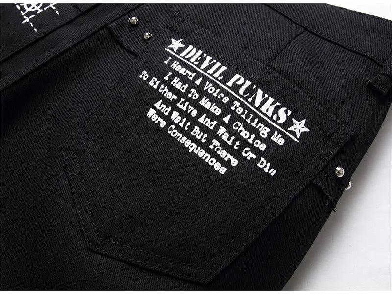 Men's Scotland Red Plaid Tartan Patchwork Jeans - ShopHub