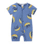 Kids Tales Playful Prints Cotton-Blend Short-Sleeve Baby Romper