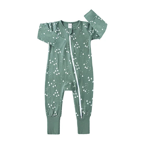 Kids Tales Storytime Cotton-Blend Double-Zip Baby Romper